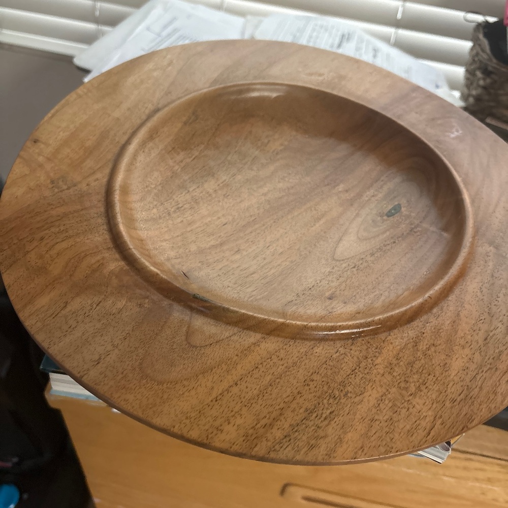 Wood Turned plate warped 2096